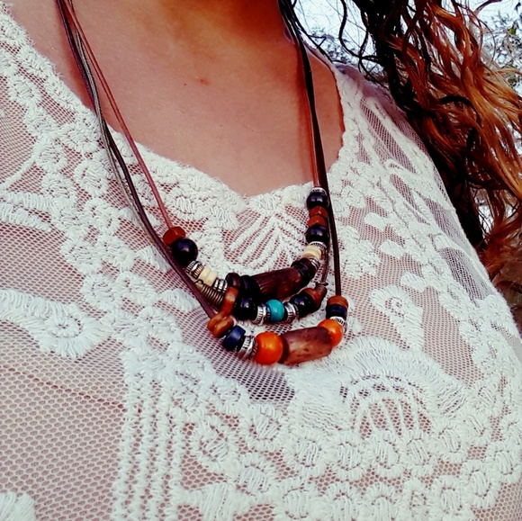 😍🆕️Multi layered beaded boho necklace - Picture 5 of 5